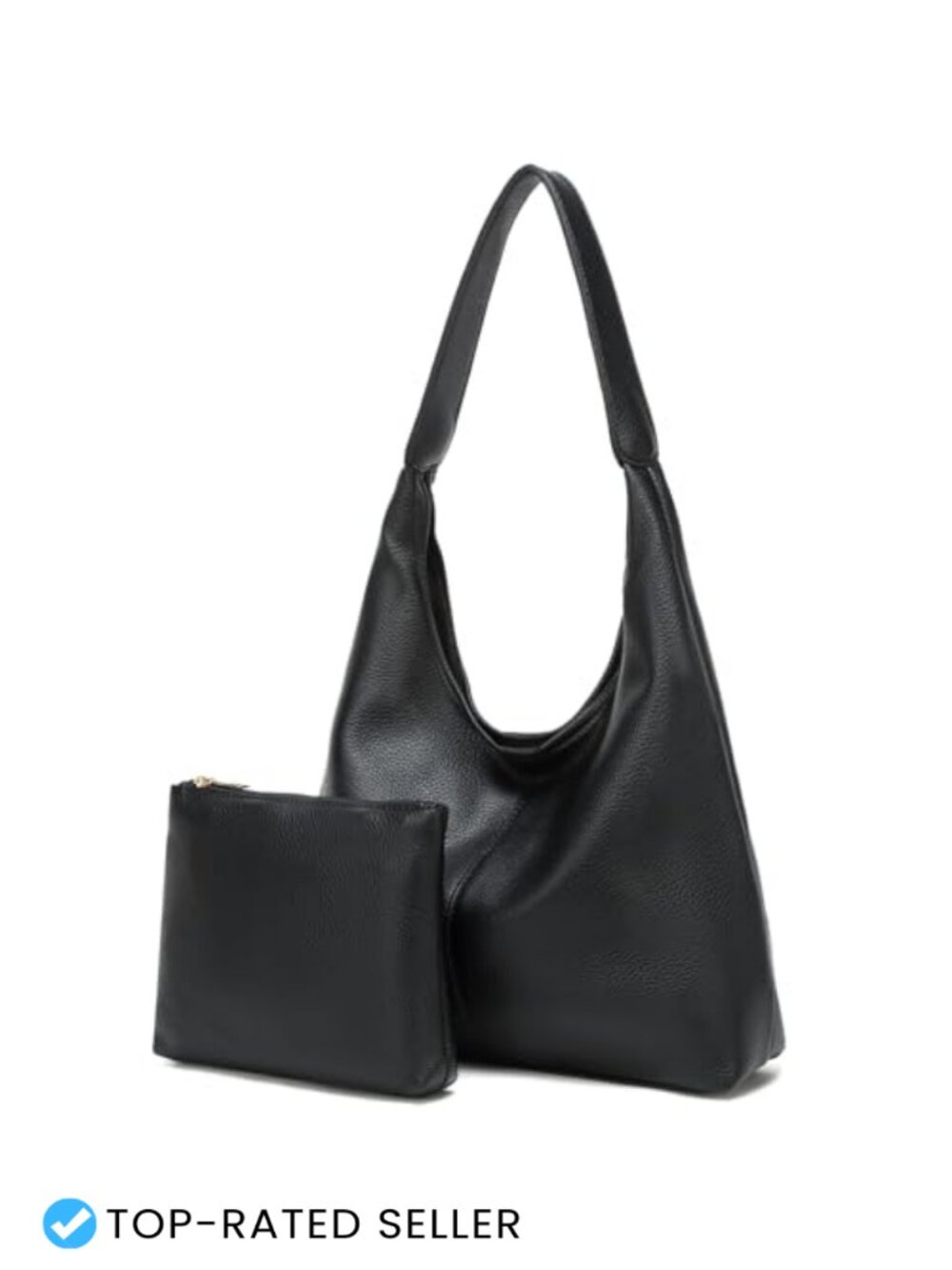 Soft Slouchy PU Leather Hobo Bag Women Shoulder Tote for Work Travel